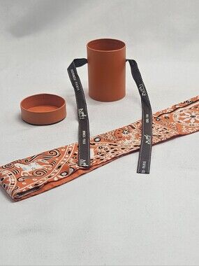 Hermes Twilly Scarf Peuple duVent Silk Bandana Orange Paisley New In Box